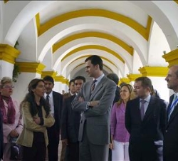 Su Alteza Real, durante su visita al Centro de Formación de la Cooperación Española en Antigua
