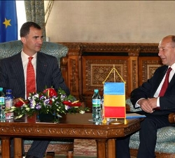 Encuentro entre Don Felipe y el Presidente de Rumanía
