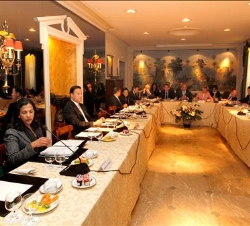 Vista general de la reunión con los Presidentes Centroamericanos