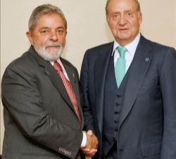 Don Juan Carlos y el Presidente de la República Federativa de Brasil, Luiz Inácio Lula da Silva