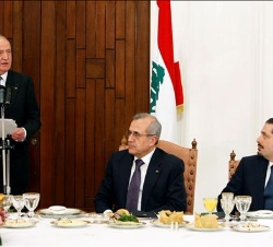 Don Juan Carlos, durante su brindis en la cena ofrecida en su honor