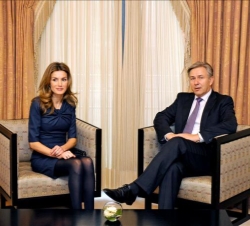 Su Alteza Real la Princesa de Asturias durante el encuentro con el Alcalde de Berlín, Klaus Wowereit