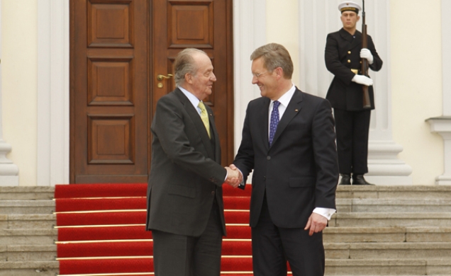 Su Majestad el Rey junto al Presidente de la República Federal de Alemania, Sr. Christian Wulff