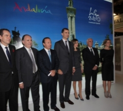 Los Príncipes en el expositor de Andalucía