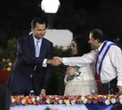 El Príncipe felicita a Daniel Ortega en la Toma de Posesión