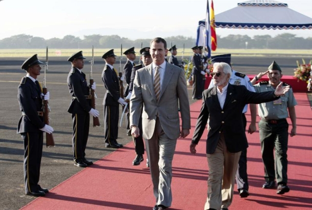 El Príncipe a su llegada a Nicaragua