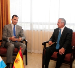Encuentro de Don Felipe con el Presidente electo, Otto Pérez Molina