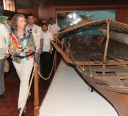 La Reina recorre el Museo del Fuerte del Pilar