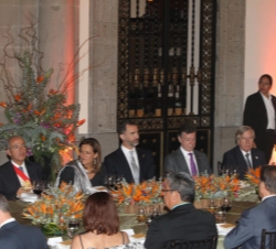 El Príncipe durante la cena ofrecida por el Presidente Felipe Calderón