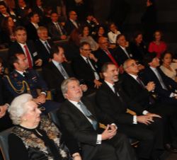 Su Majestad el Rey en el auditorio de la Sede del Comité Olímpico Español momentos antes del comienzo de la Gala