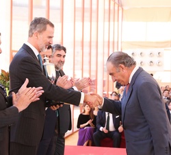 El Rey durante la entrega de premios