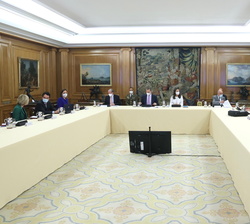 Reunión de la Comisión delegada de la Fundación Princesa de Girona presidida por Sus Majestades los Reyes