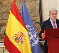 El Secretario General de Naciones Unidas, António Guterres, durante su intervención