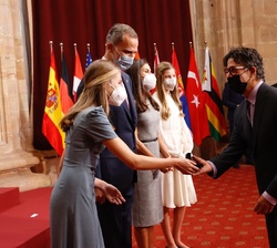 Su Alteza Real la Princesa de Asturias durante el acto de entrega de la insignia de la Fundación 