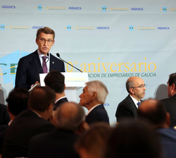 El presidente de la Xunta de Galicia, Alberto Núñez Feijóo durante su intervención