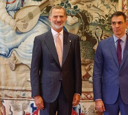Don Felipe y el presidente del Gobierno, Pedro Sánchez Pérez-Castejón 