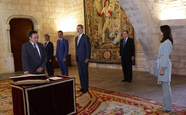 Su Majestad el Rey durante la promesa del nuevo Fiscal General del Estado, Álvaro García Ortiz