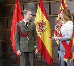 Su Alteza Real la Princesa de Asturias durante el acto de entrega el título de hija adoptiva de Zaragoza