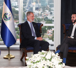 Su Majestad el Rey mantiene un encuentro con el Presidente Electo de la República de El Salvador, Nayib Bukele