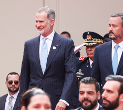 Su Majestad el Rey a su llegada al acto de investidura del Presidente Electo de la República de El Salvador, Nayib Bukele