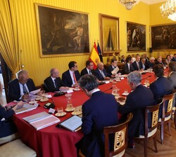Reunión del Patronato del Real Instituto Elcano de Estudios Internacionales y Estratégicos, presidida por Su Majestad el Rey