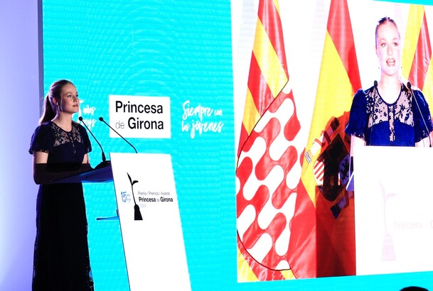 Su Alteza Real la Princesa de Asturias y de Girona durante su intervención