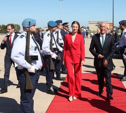 El Presidente de la República portuguesa, Su Excelencia Marcelo Rebelo de Sousa, acompañó al Aeropuerto de Lisboa a Su Alteza Real la Princesa de Asturias