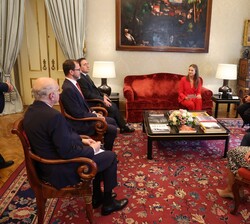 Encuentro de Su Alteza Real la Princesa de Asturias con el Presidente de la República portuguesa, Su Excelencia Marcelo Rebelo de Sousa, acompañados a