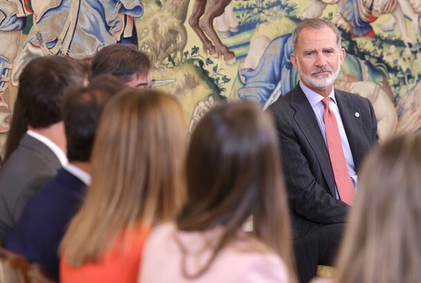 El Rey en la audiencia a los miembros de la XXIII promoción del Cuerpo Superior de Interventores y Auditores del Estado