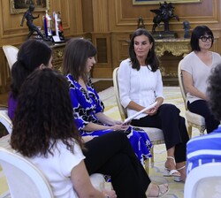 Momento de la audiencia en el que la presidenta de la Asociación Mujeres en Música, Pilar Rius Fortea, dirige unas palabras 