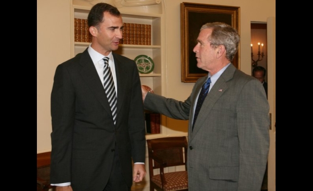Don Felipe mantuvo un encuentro con el Presidente Bush