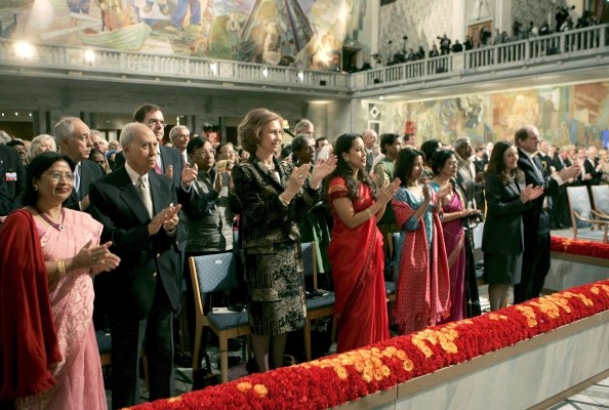 Doña Sofía asistió a la entrega del Premio Nobel de la Paz