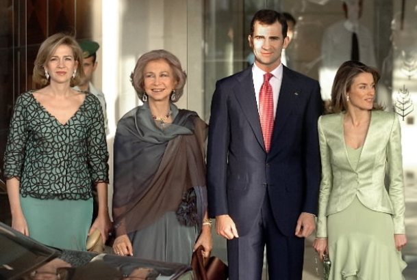 La Reina, los Príncipes y la Infanta Cristina