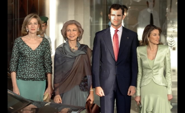 La Reina, los Príncipes y la Infanta Cristina